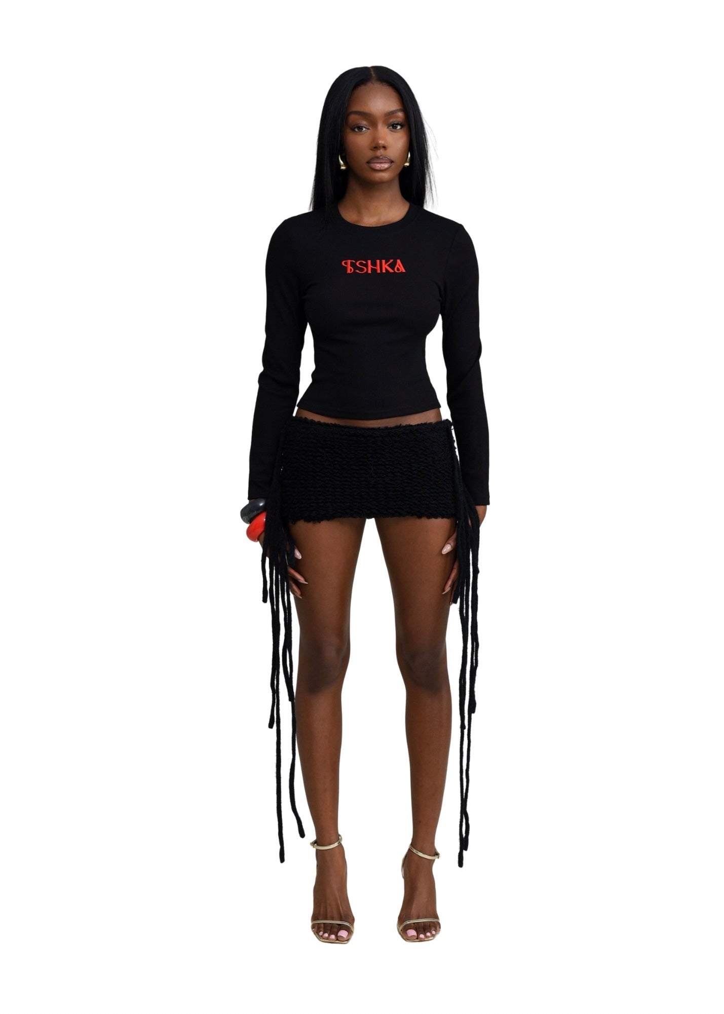 Black & red original vest