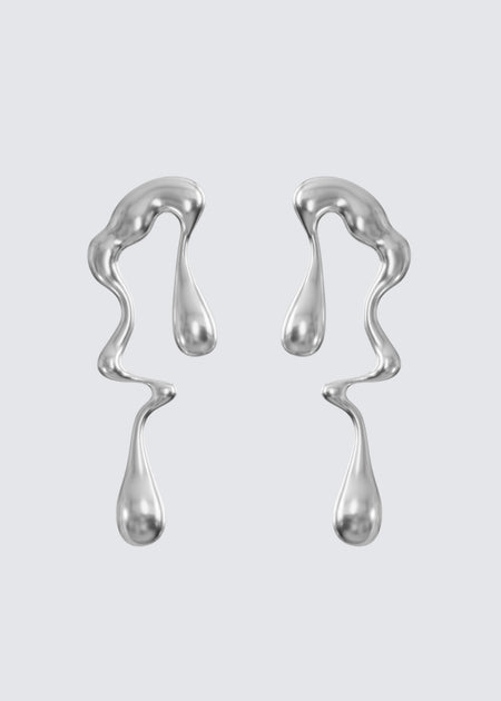 Silver stellar earrings