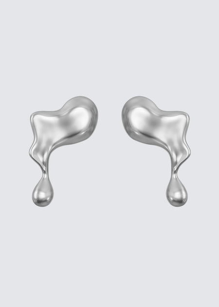 Silver Luna Earrings | Unique Luna Earrings | TSHKA